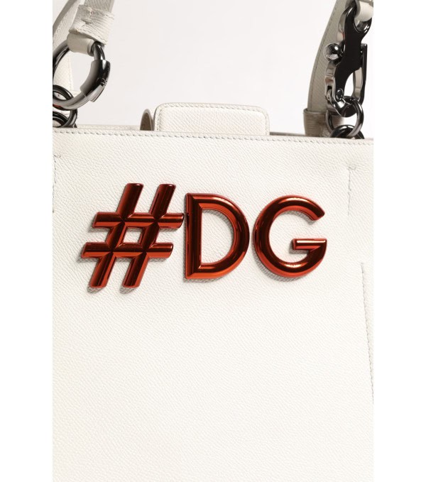 DOLCE & GABBANA - Bolso tote de piel blanca #DG BEATRICE con asa superior - Image 3
