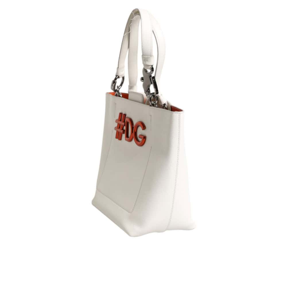 DOLCE & GABBANA - Bolso tote de piel blanca #DG BEATRICE con asa superior - Image 2