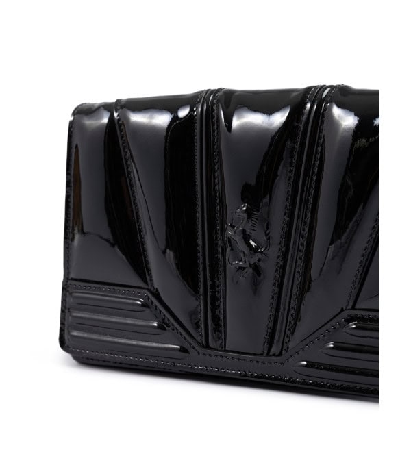 FERRARI - Bolso de charol negro GT con cadena - Image 4