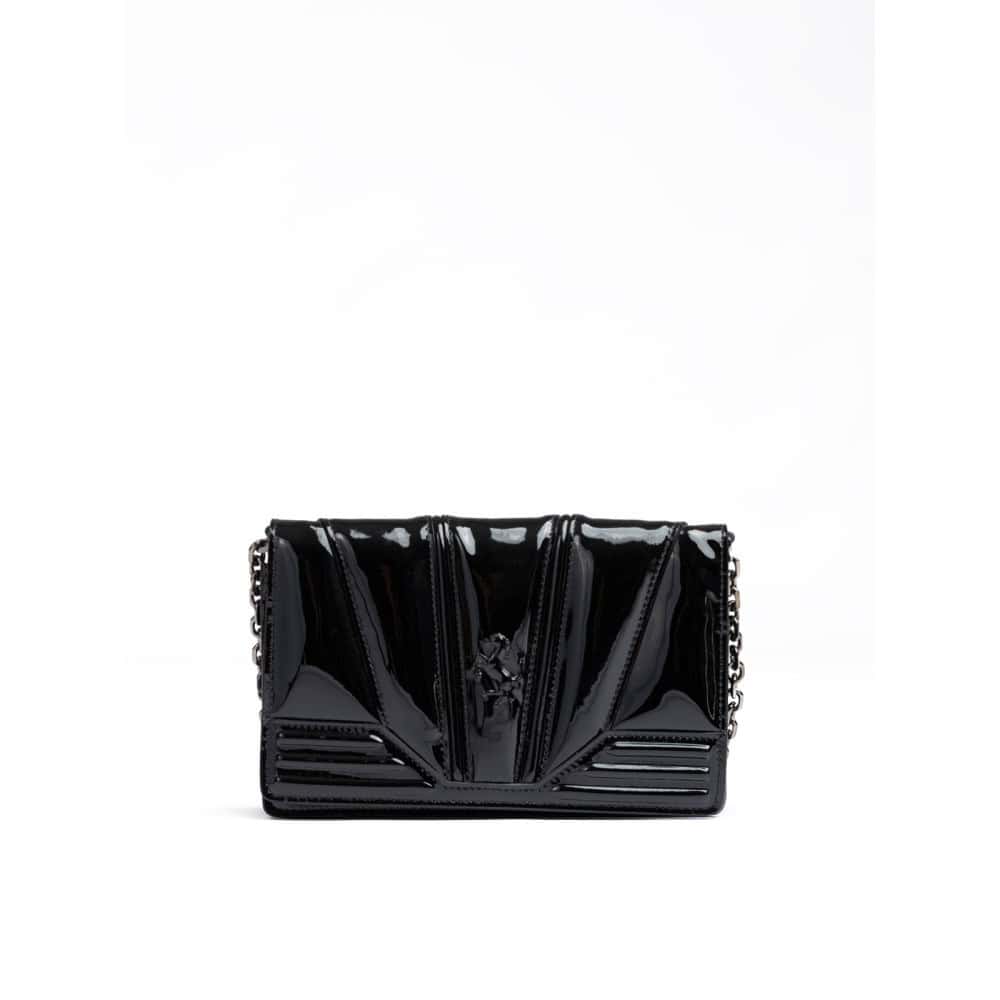 FERRARI - Bolso de charol negro GT con cadena