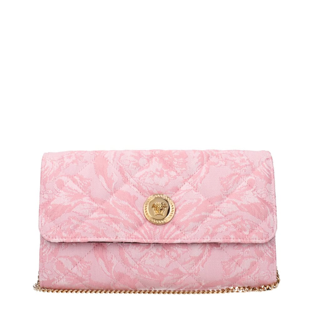 VERSACE - Bolsos de mano de tela rosa