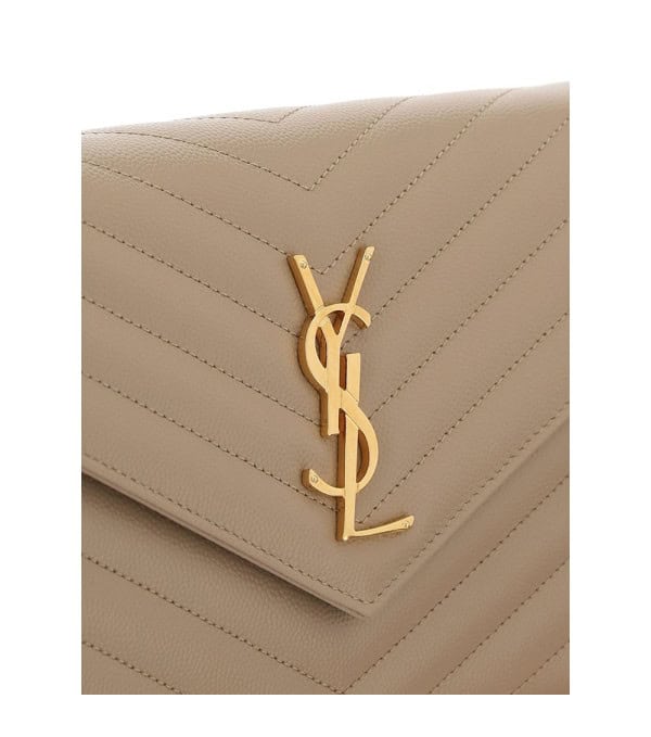 YSL - SAINT LAUREN - Bolso de hombro con logo marron - Image 2