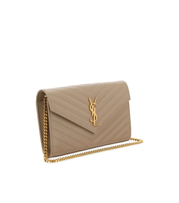 YSL - SAINT LAUREN - Bolso de hombro con logo marron - Image 4