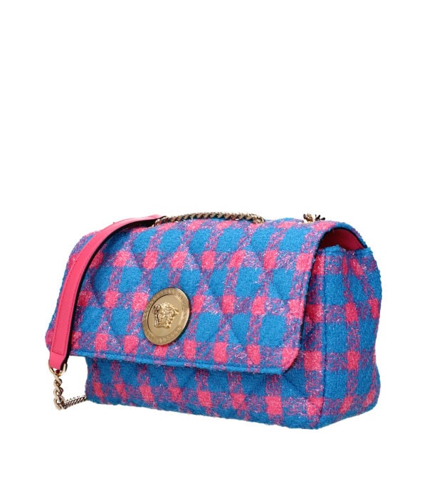 VERSACE - Bolso cruzado de tela azul - Image 2