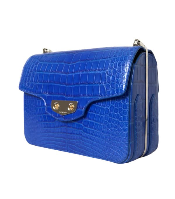 BALENCIAGA - Bolso de hombro Neoclásico de cuero exótico azul - Image 2