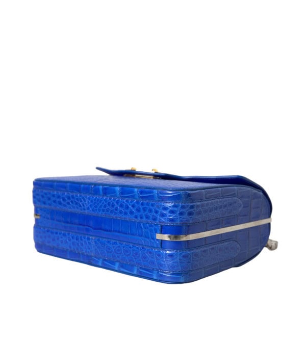 BALENCIAGA - Bolso de hombro Neoclásico de cuero exótico azul - Image 3