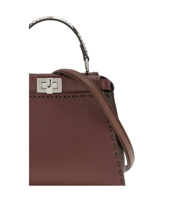 FENDI - Bolso de hombro Bos Taurus de piel de becerro marrón - Image 3